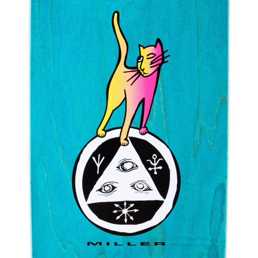 Welcome Skateboards Chris Miller Left Eye on Catblood 2.0 Black White - 8.75