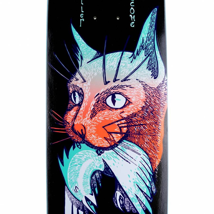 Welcome Skateboards Chris Miller Cat Gets Bird on Cat Blood 2.0 Black - 8.75