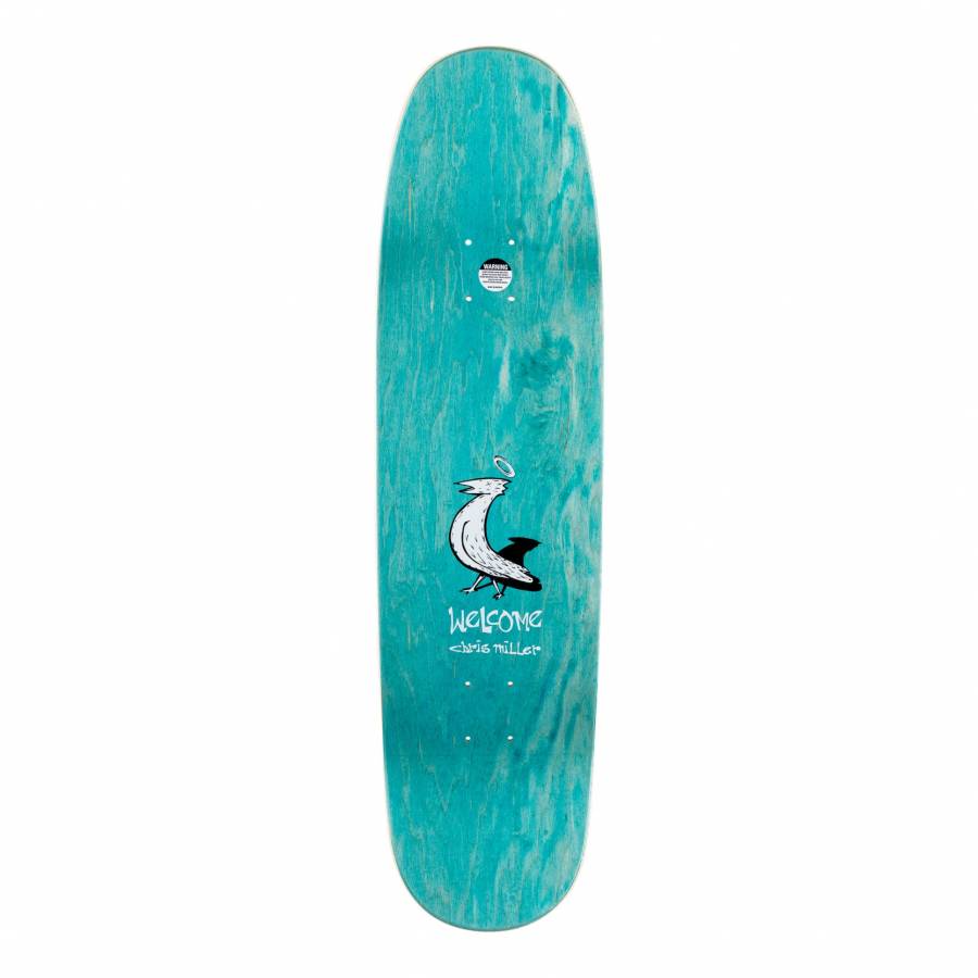 Welcome Skateboards Chris Miller Cat Gets Bird on Cat Blood 2.0 Black - 8.75