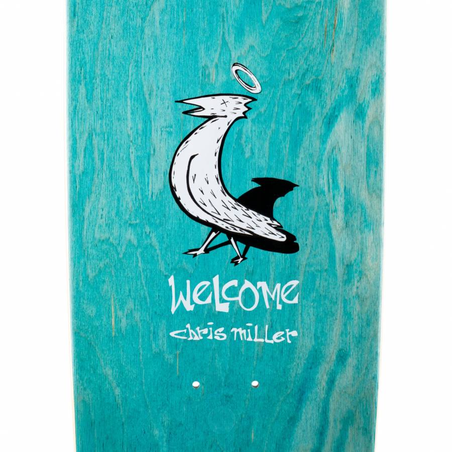 Welcome Skateboards Chris Miller Cat Gets Bird on Cat Blood 2.0 Black - 8.75