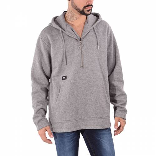 Edwin Half Zip Hoodie Sweatshirt - Grey Marl