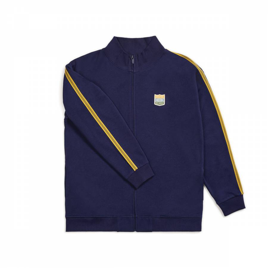 Brixton United Mock Neck Zip - Patriot Blue