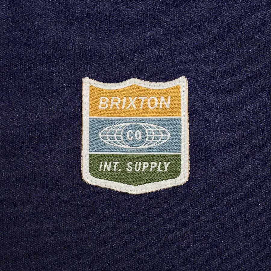 Brixton United Mock Neck Zip - Patriot Blue