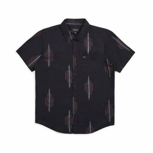 Brixton Charter Print S/S Woven Shirt - Black / Red