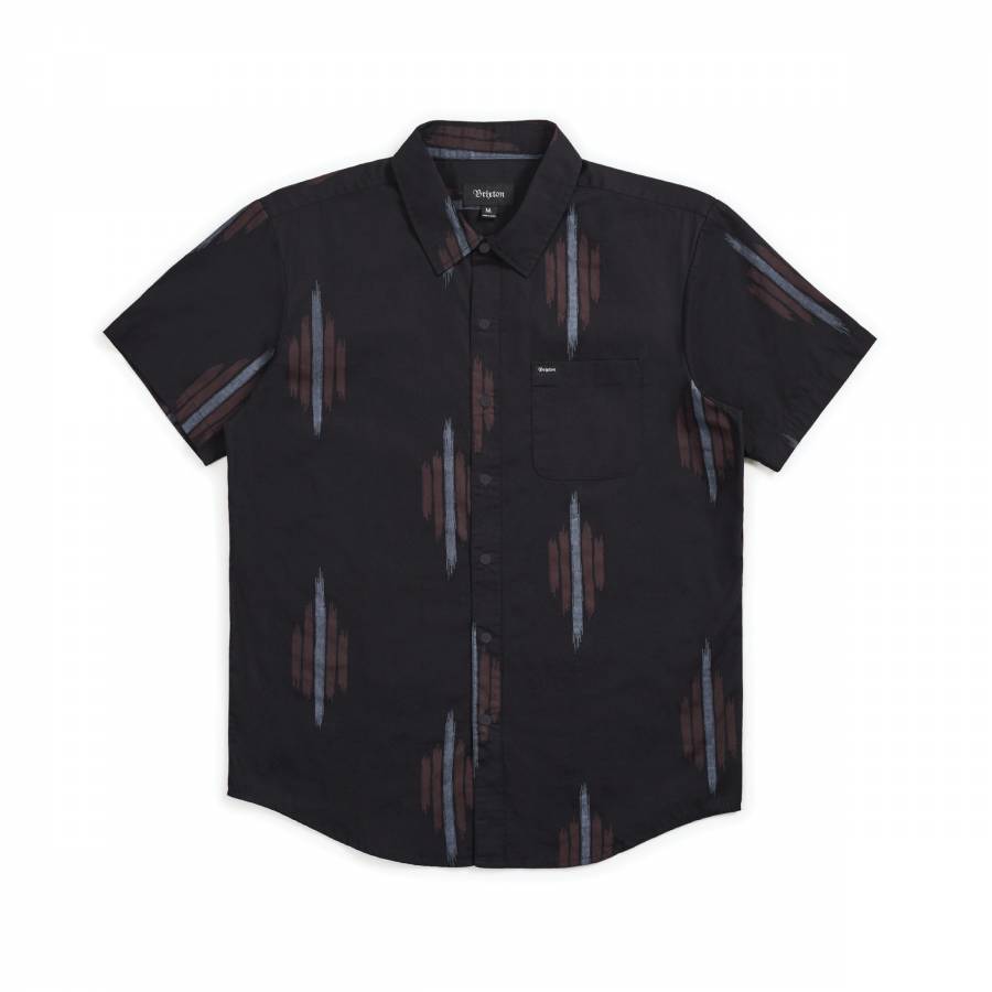 Brixton Charter Print S/S Woven Shirt - Black / Re...
