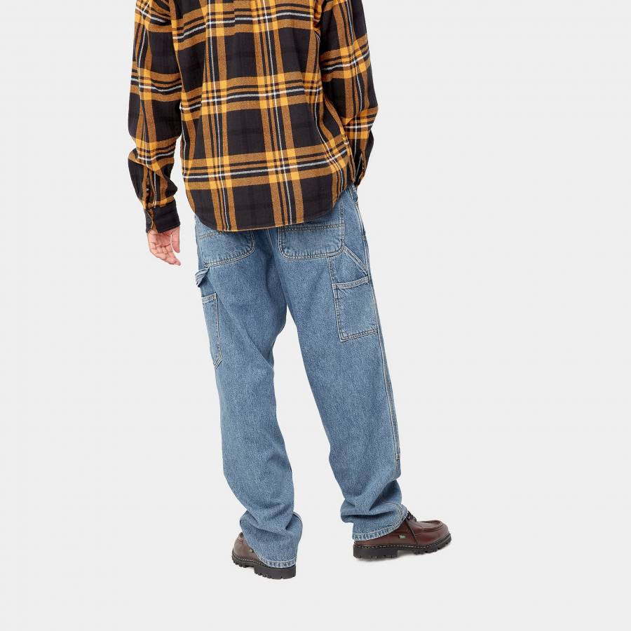 Carhartt WIP Double Knee Pant - Blue Heavy Stone Wash