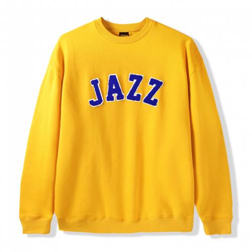 Butter Goods Jazz Applique Crewneck Sweat - Yellow