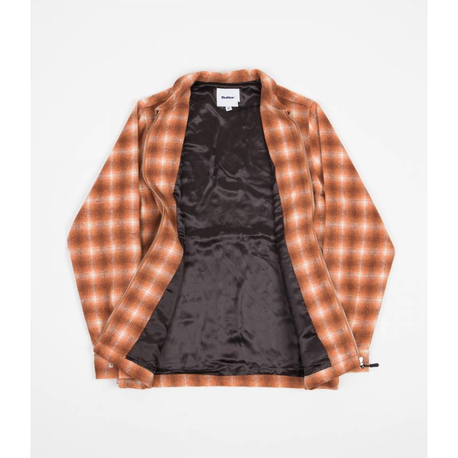 Butter Goods Chore Plaid Overshirt - Burnt Orange