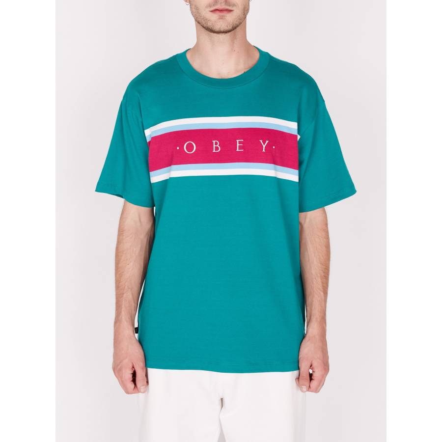 Obey Charm Classic T-Shirt - Blue / Green / Multi 
