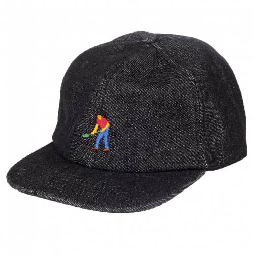 Pass Port Full Time Washed Denim Cap - Black