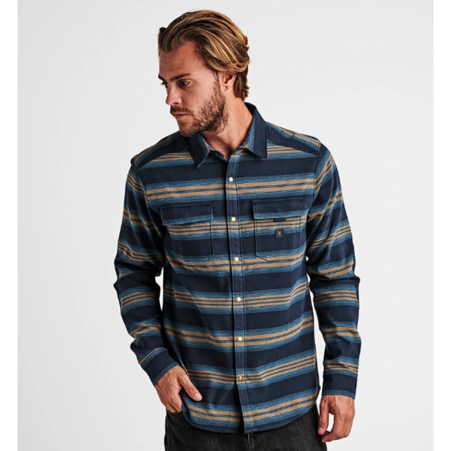 Roark Diablo Long Sleeve Flannel Shirt - Blue 