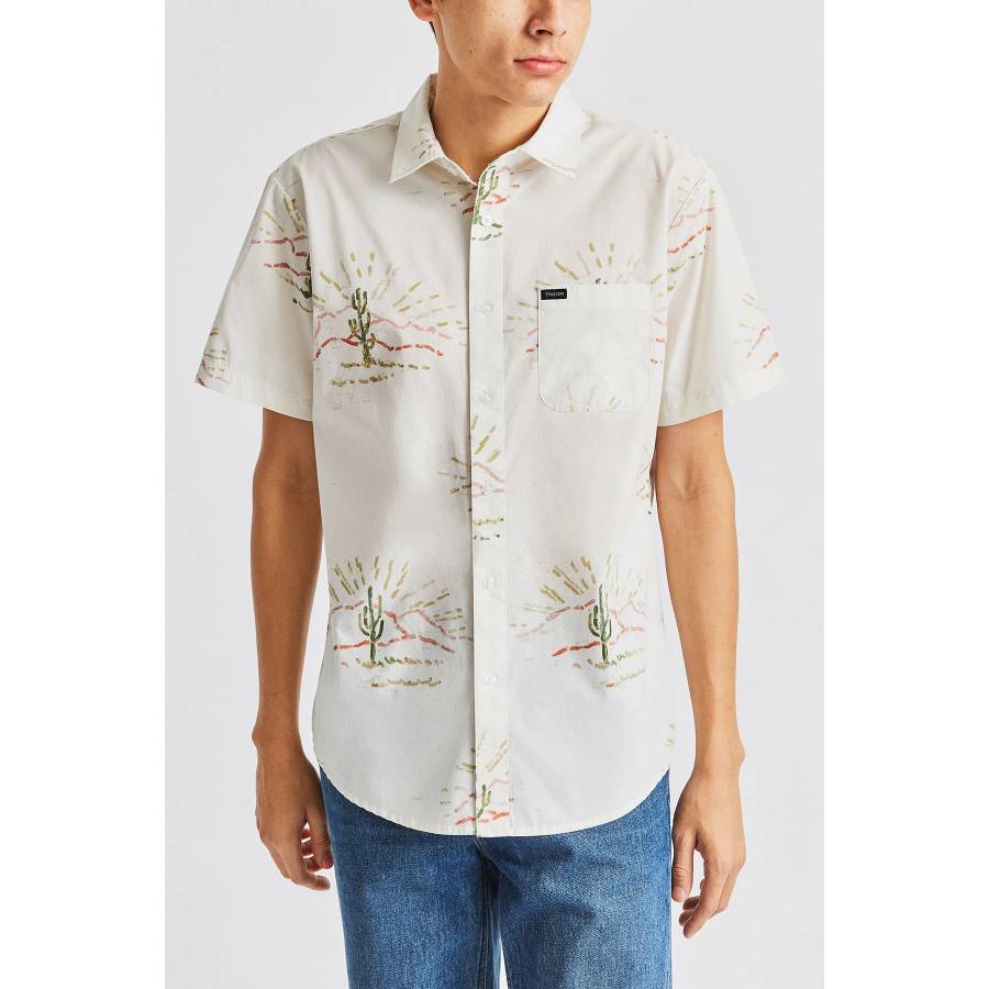 Brixton Charter Print S/S Woven - Dove