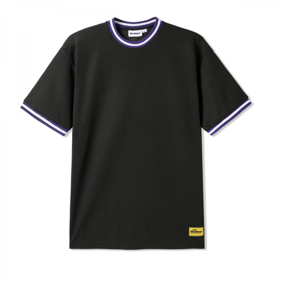 Butter Goods Pique Ringer Tee - Black