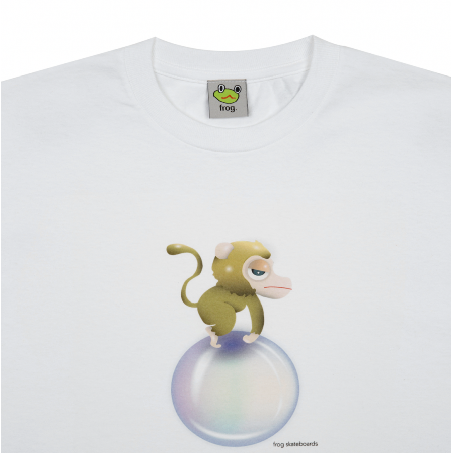 Frog Skateboards Monkey Bubble - White