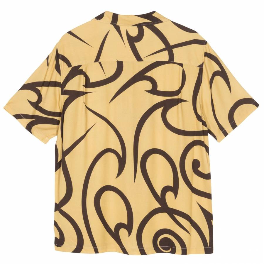 Stussy Tribal Pattern Shirt - Mustard
