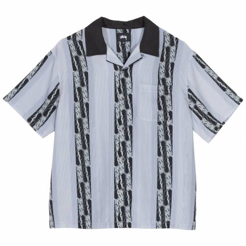 Stussy Deco Striped Shirt - Light Blue
