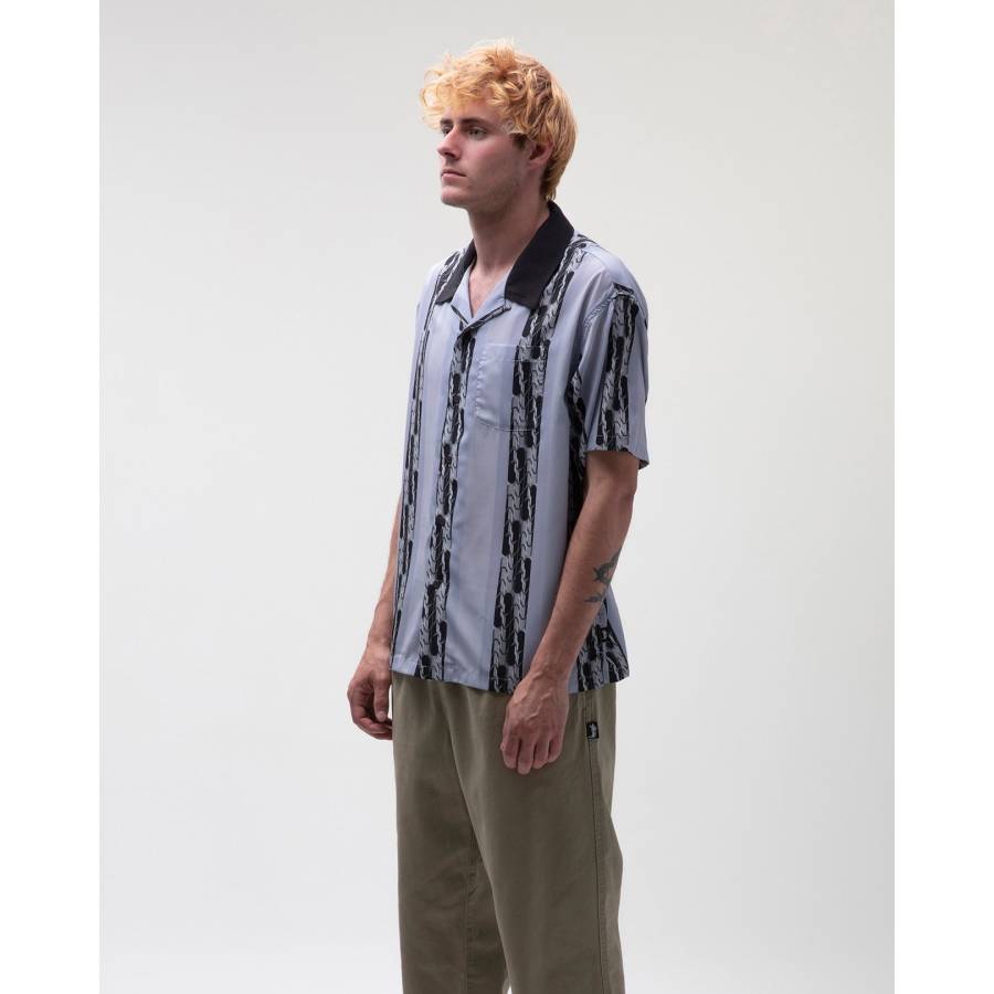 Stussy Deco Striped Shirt - Light Blue