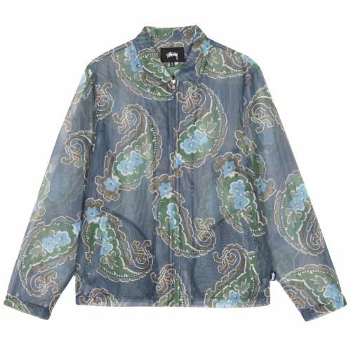 Stussy Mesh Zip Jacket - Charcoal