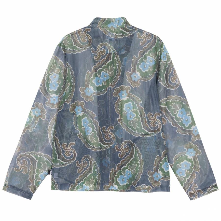 Stussy Mesh Zip Jacket - Charcoal