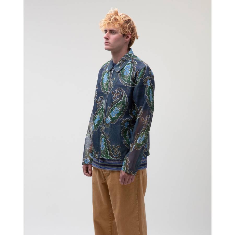 Stussy Mesh Zip Jacket - Charcoal