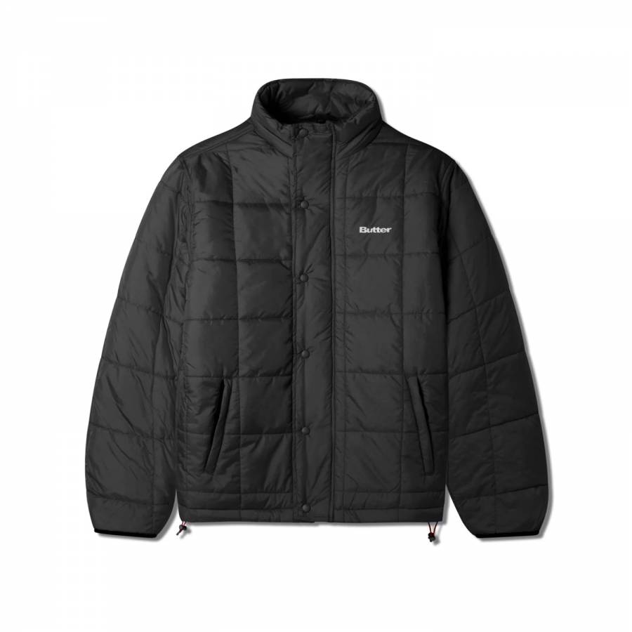 Butter Grid Puffer Jacket - Black