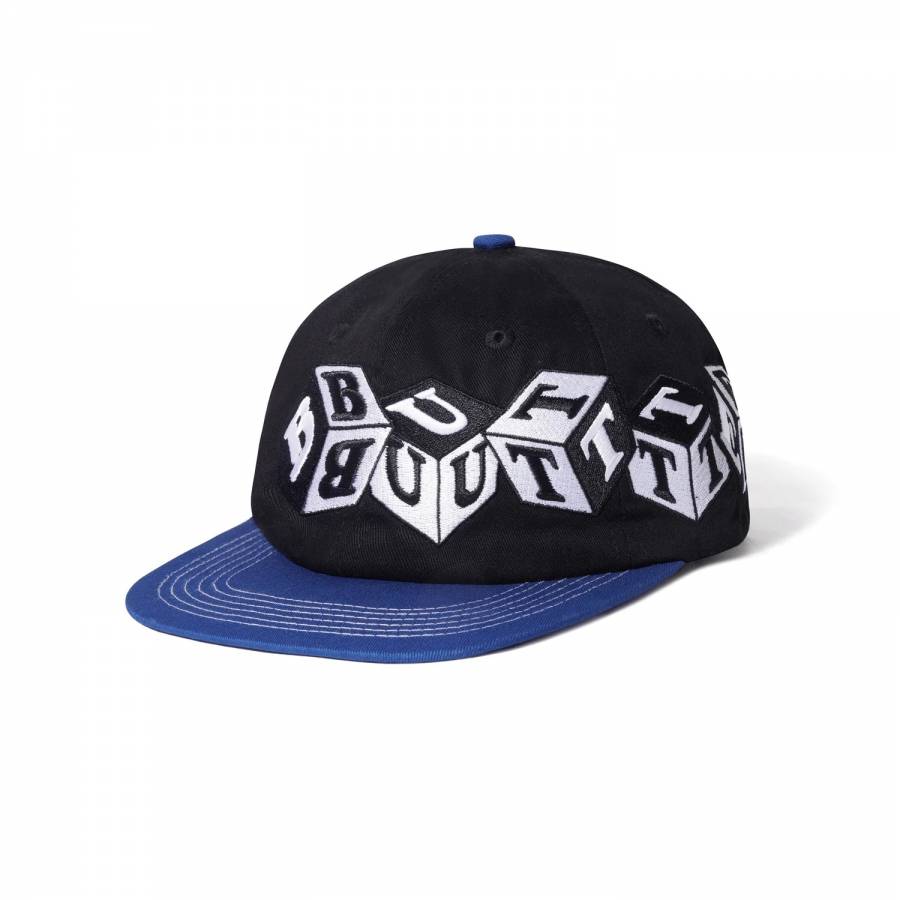Butter Cubes 6 Panel Hat - Black / Royal Blue