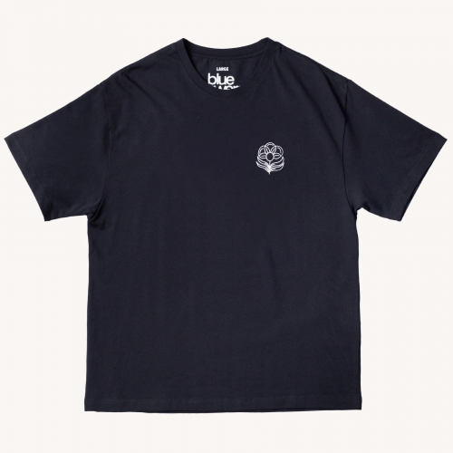 Blue Flowers Pollinator T-shirt - Black