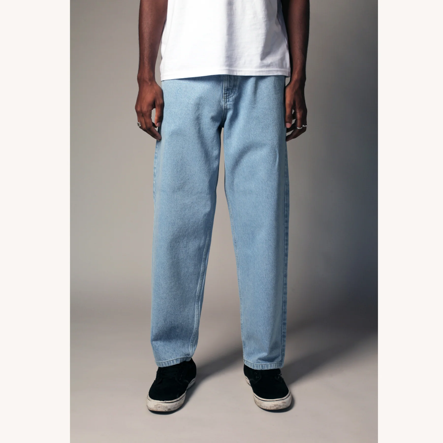 Blue Flowers Blue Flower Denim Jeans - Washed Blue