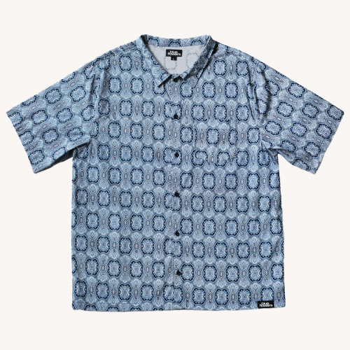 Blue Flowers Baglari Shirt - Blue