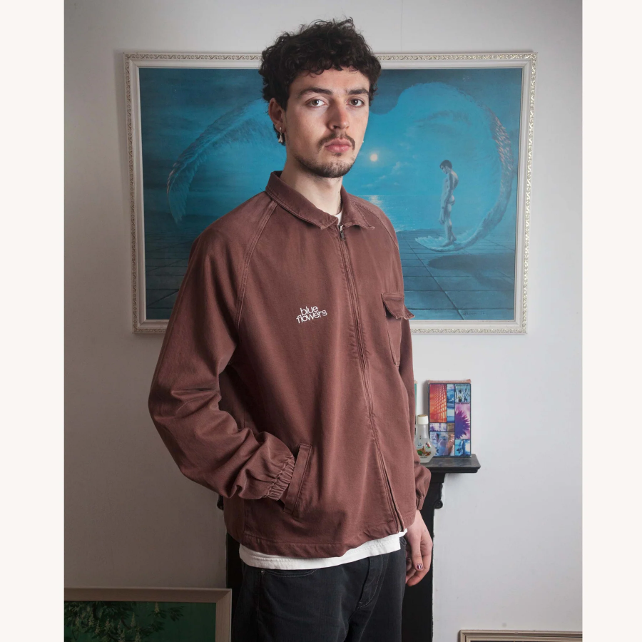 Blue Flowers Sunshine Jacket - Washed Brown
