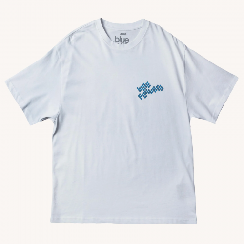 Blue Flowers Patsy T-shirt - White