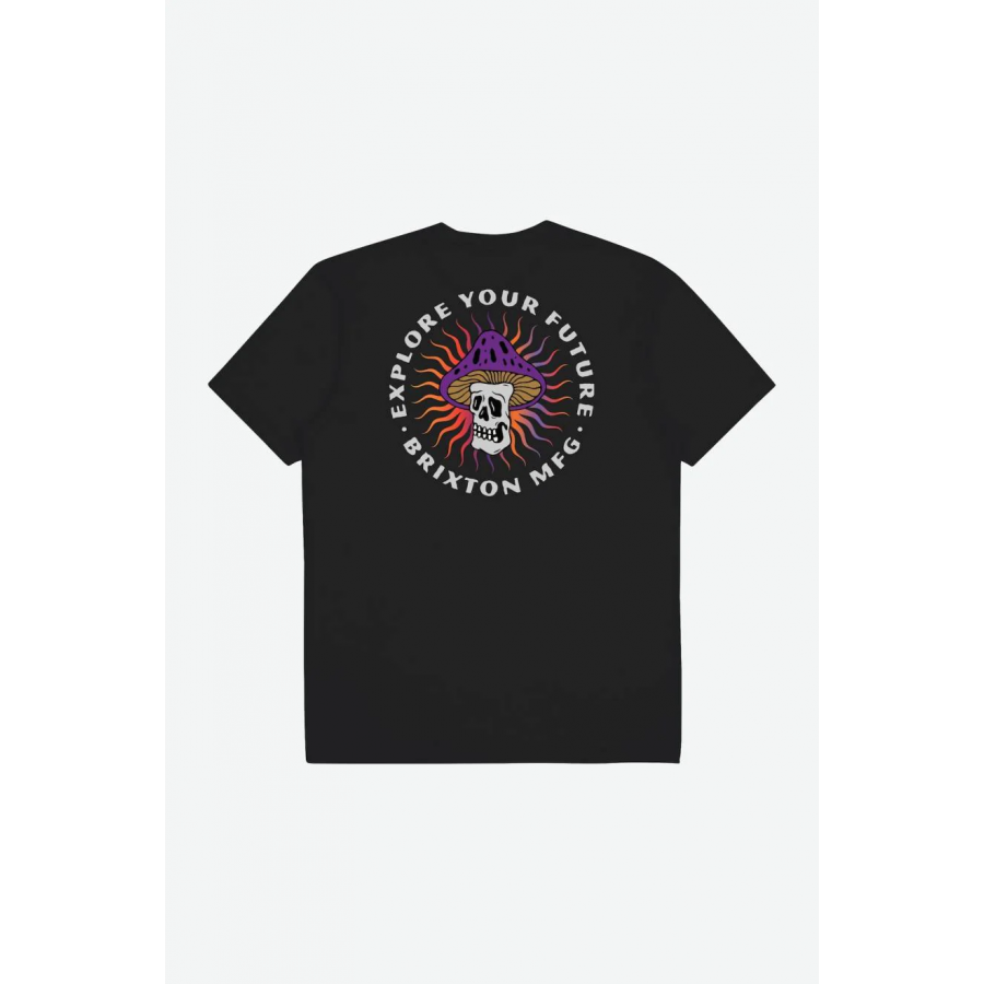 Brixton Future S/S Relaxed Tee - Black Garment Dye