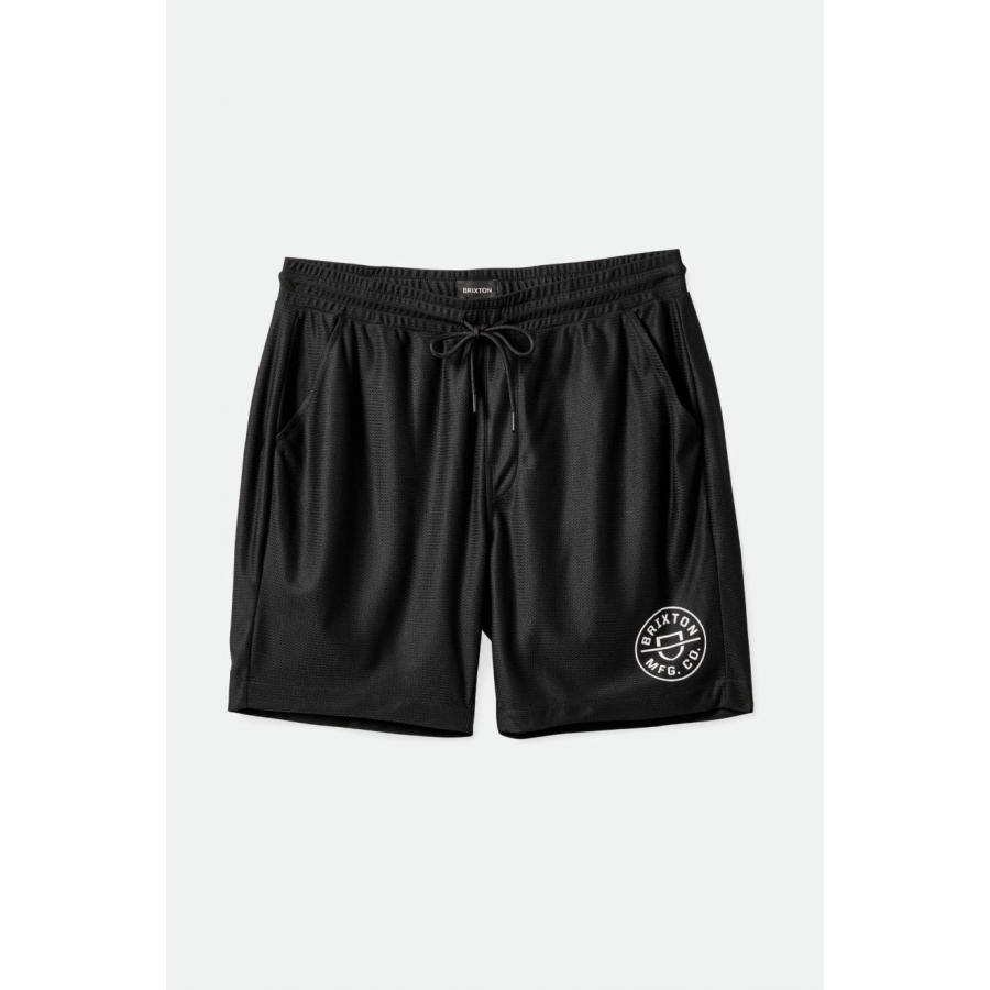 Brixton Crest Mesh Short - Black