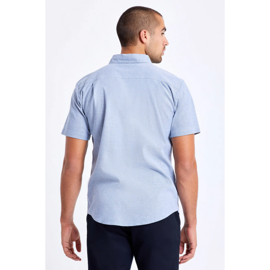 Brixton Charter Oxford S/S Woven - Light Blue Chambray