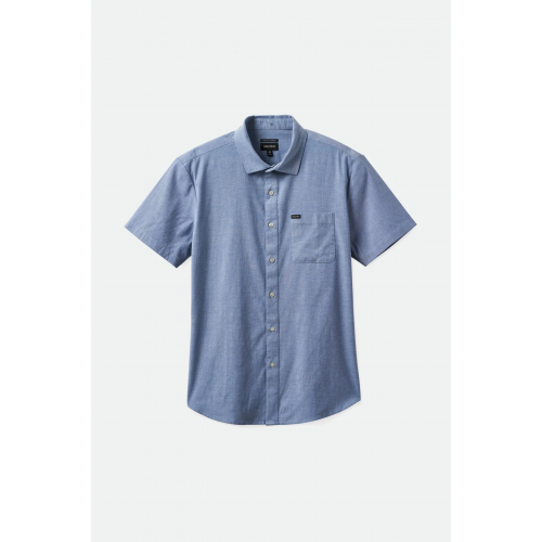 Brixton Charter Oxford S/S Woven - Light Blue Chambray