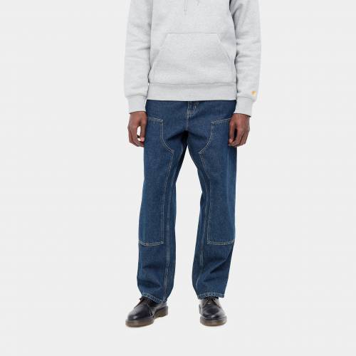 Carhartt WIP Double Knee Pants - Blue (Stone Washed)