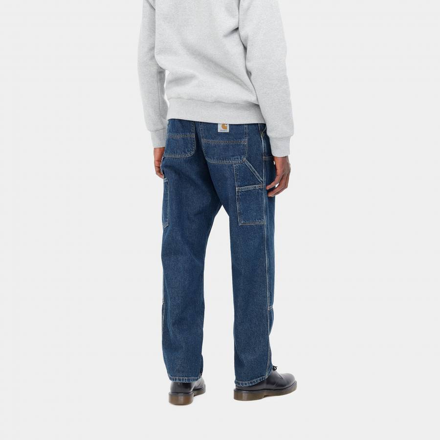 Carhartt WIP Double Knee Pants - Blue (Stone Washed)
