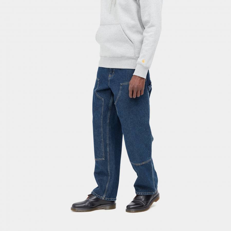 Carhartt WIP Double Knee Pants - Blue (Stone Washed)
