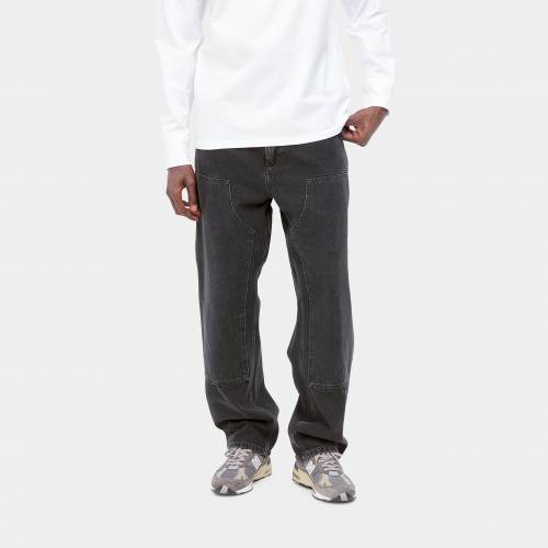 Carhartt WIP Double Knee Pants - Black (Stone Washed)
