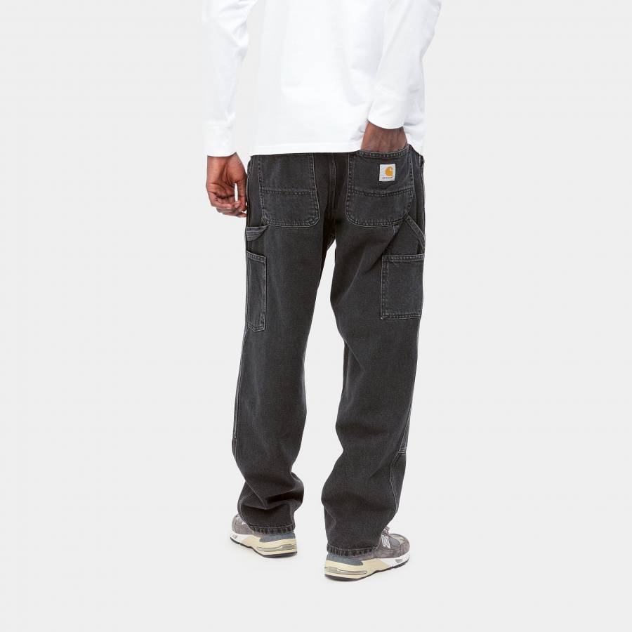 Carhartt WIP Double Knee Pants - Black (Stone Washed)