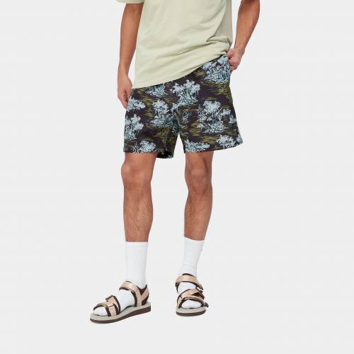 Carhartt WIP Slater Swim Trunks - Bayou Print / Midnight Black