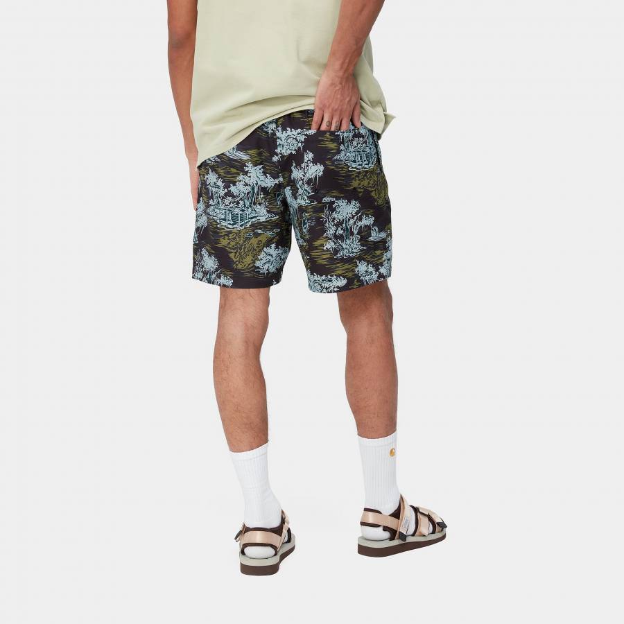 Carhartt WIP Slater Swim Trunks - Bayou Print / Midnight Black