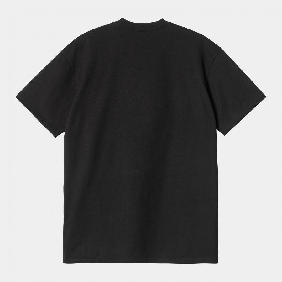Carhartt WIP S/S Pocket Heart T-Shirt - Black / Red