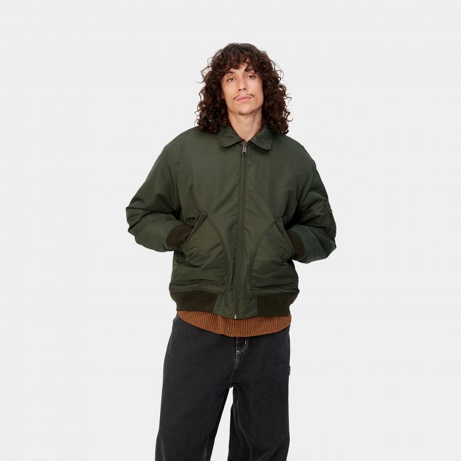 Carhartt WIP Olten Bomber - Plant / Smoke Green