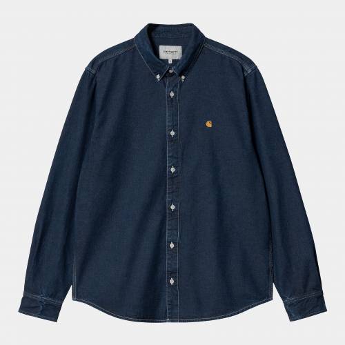 Carhartt WIP L/S Weldon Shirt - Blue (Stone Washed)