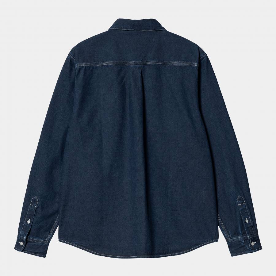 Carhartt WIP L/S Weldon Shirt - Blue (Stone Washed)
