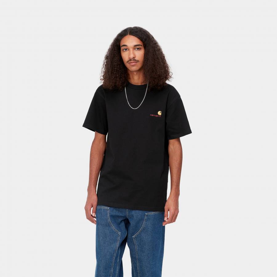 Carhartt WIP S/S American Script T-Shirt - Black