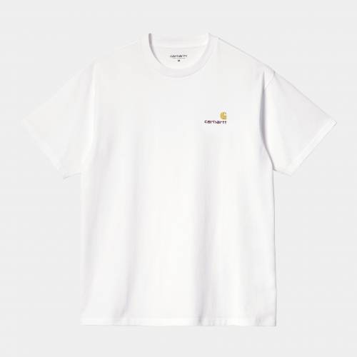 Carhartt WIP S/S American Script T-Shirt - White