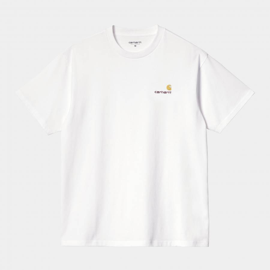 Carhartt WIP S/S American Script T-Shirt - White