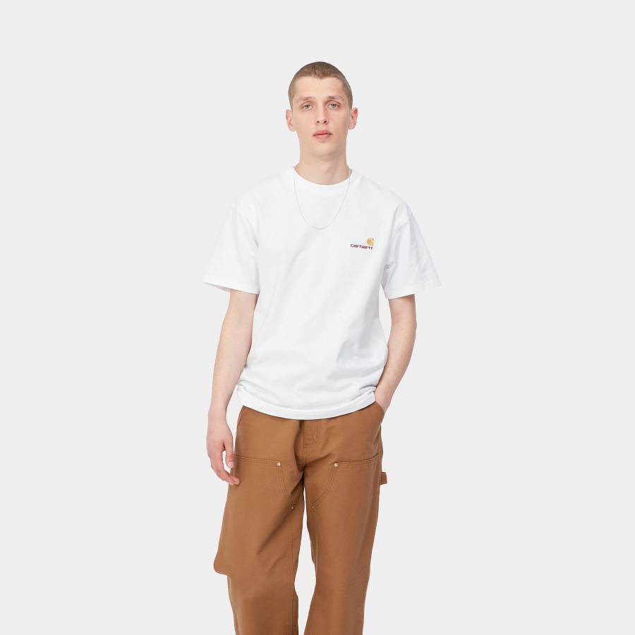 Carhartt WIP S/S American Script T-Shirt - White
